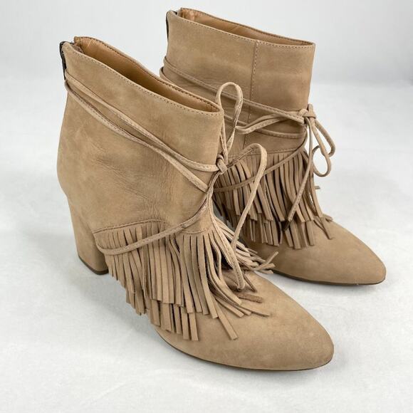 Marabelle Bacio Suede Beige Booties 8 - Picture 2 of 15